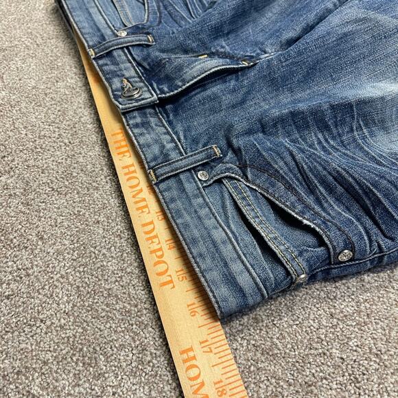 Guess womens foxy flare jeans sz 31 low rise dark wash studs Y2K 90s 00s Vtg - Picture 12 of 12